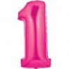 40" Foil Megaloon "1" - Pink