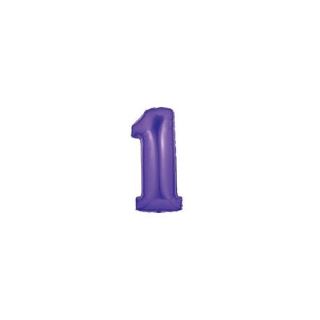 40" Foil Megaloon "1" - Purple
