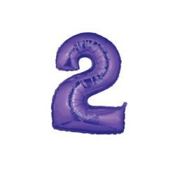 40" Foil Megaloon Number 2 - Purple