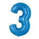 40" Foil Megaloon "3" - Blue