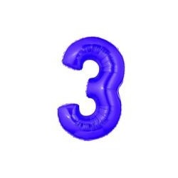 40" Foil Megaloon "3" - Purple
