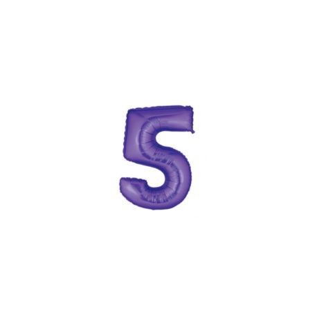 40" Foil Megaloon "5" - Purple