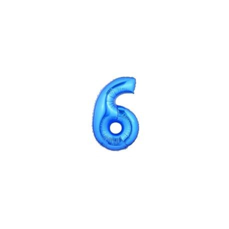 40" Foil Megaloon "6" - Blue