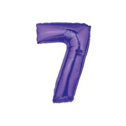 40" Foil Megaloon Number 7 - Purple