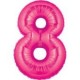 40" Foil Megaloon "8" - Pink
