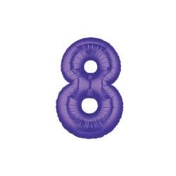 40" Foil Megaloon Number 8- Purple
