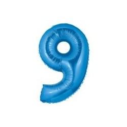 40" Foil Megaloon Number 9 - Blue