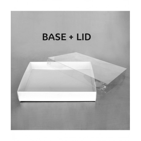 CLEAR LID BISCUIT BOX RECTANGLE 12.5x10x2in