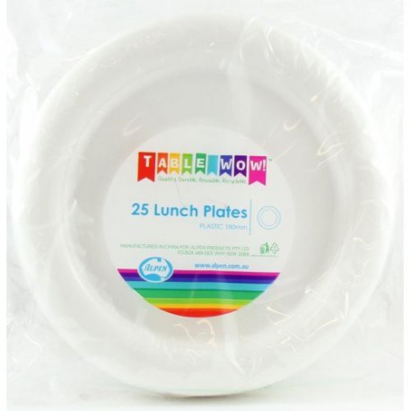 Lunch Plates 25 Pce- White