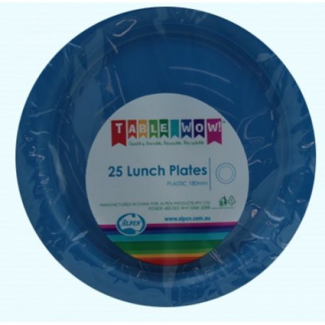 Lunch Plates 25 Pieces - Royal Blue