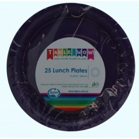 Lunch Plates 12 Pce - Purple