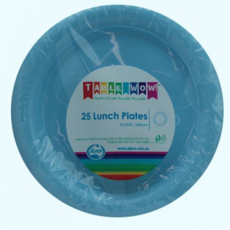 Lunch Plates 25 Pieces  - Light Blue