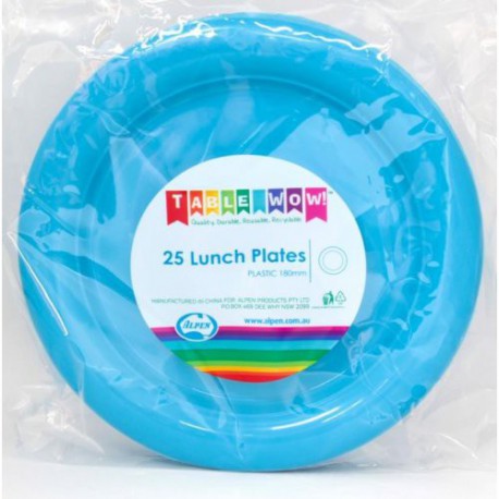 Lunch Plates 25 Pieces - Azure