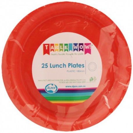 Lunch Plates 25 Pieces - Orange
