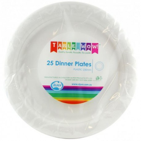 Dinner Plates 25 Pce - White