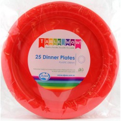 Dinner Plates 25 Pce - Red