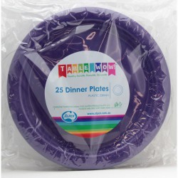 Dinner Plates 25 Pce - Purple
