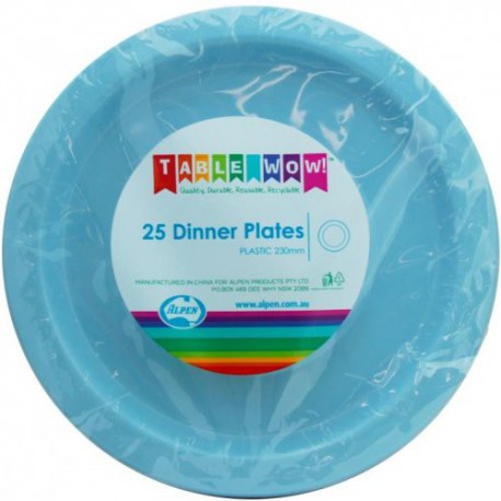 Dinner Plates 25 Pce - Light Blue