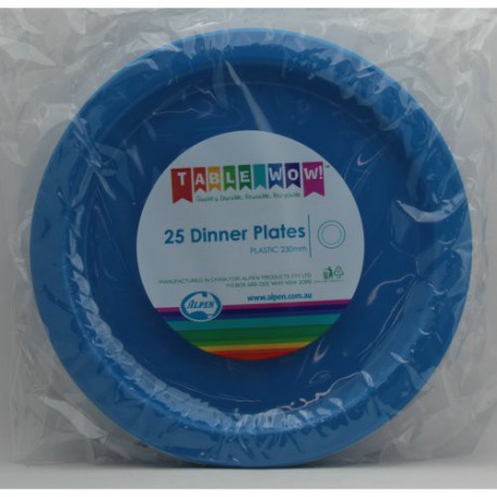 Dinner Plates 25 Pce - Royal Blue