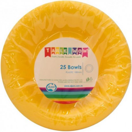 Dessert Bowls 25 Pce - Yellow