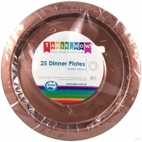 Dinner Plates 25 Pce - Rose Gold