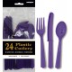 Assorted Cutlery 24pce - Purple