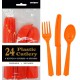 Assorted Cutlery 24pce - Orange