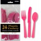 Assorted Cutlery 24pce - Hot Pink