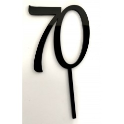 "70" Cake Topper- Black