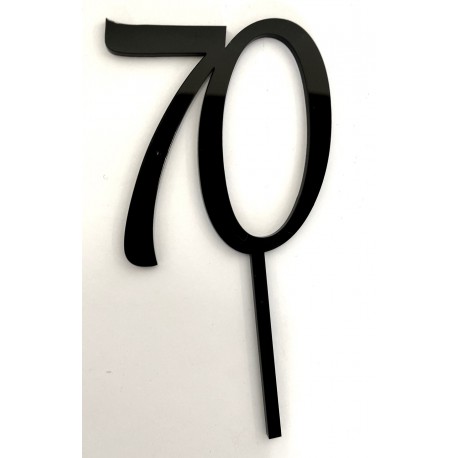 "70" Cake Topper- Black