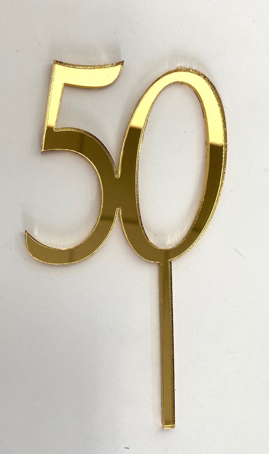 Personalised Golden 50th Anniversary Cake Topper - From Willow