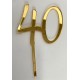"40" Cake Topper- Gold