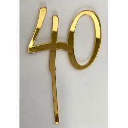 "40" Cake Topper- Gold