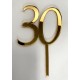 "30" Cake Topper-  Gold