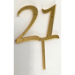 "21" Cake Topper- Gold