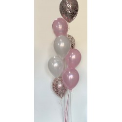 8 Balloon Bouquet with Confetti balloons
