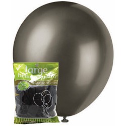 Metallic Balloons 25pce - Black