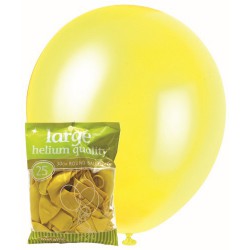 Metallic Balloons 25pce - Yellow