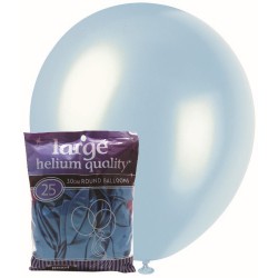 Pearl Balloons 25pce - Blue