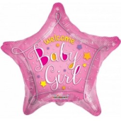 Welcome Baby Girl foil balloon