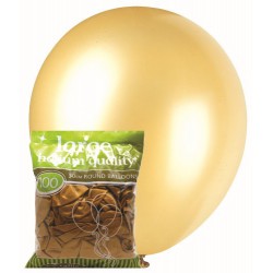 Metallic Balloons 100pce - Gold
