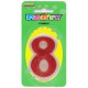  Glitter Numeral Candle - 8