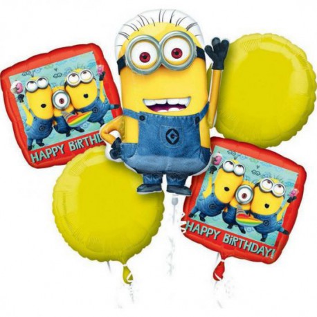 *INFLATED* Despicable Me Minions Foil Balloon Bouquet