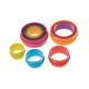 Appetito Round Multi Colour Double Sided Cookie Cutter Set