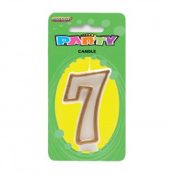 Gold Number Candle - 7