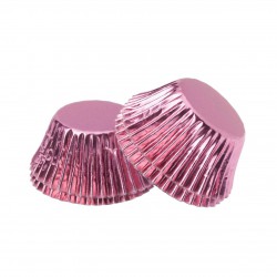 Mini Foil Cupcake Cases-Pink