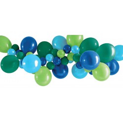 Balloon Garland- Green and Blue