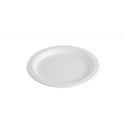 Plastic White Dinner Plates 230mm- 50 pack 