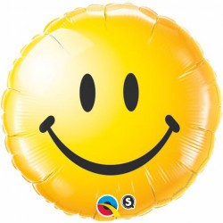 Yellow Smiley Face Foil Balloon