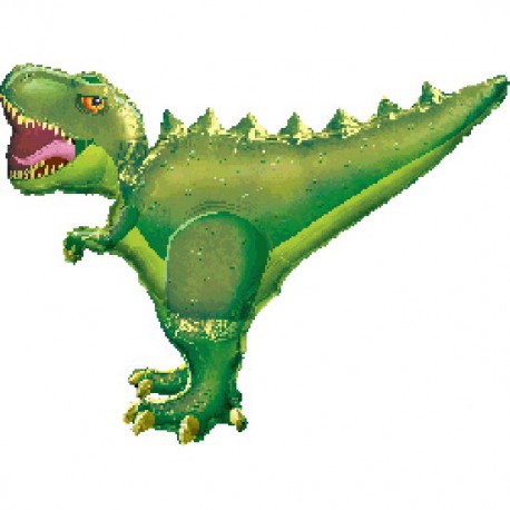 Dinosaur Foil Balloon-  Green T-Rex